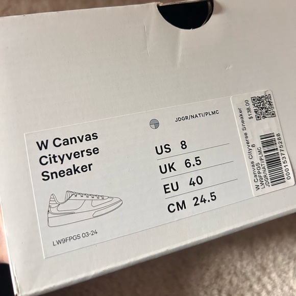 NWT Lululemon Women’s Cityverse Canvas Sneaker- Jade Grey/Nat. Ivory/Palm Court - Picture 16 of 16